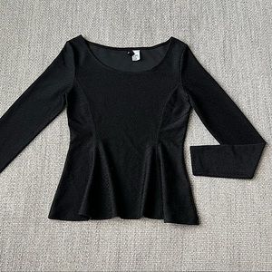 H&M Sequin Black Top - Size Small